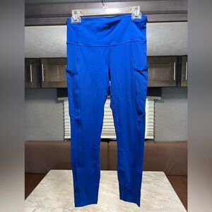 Lululemon Womens Fast and Free 7/8 Tight II Nulux 25" Leggings Size 8 Blue